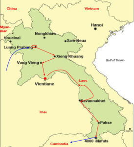 wereldkaart - Laos